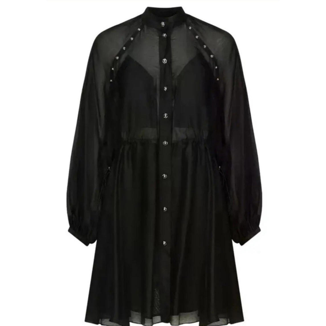 New $371 Pinko Skull Embellished Black Mini Dress Xs-S
